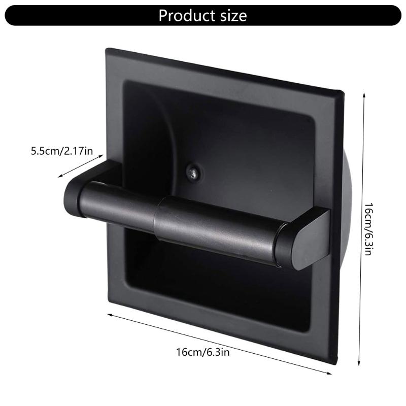 Contemporary Sturdy Stainless Steel Toilet Roll Holders Recessed Designs Portable Accessory for Elegant Bathroom