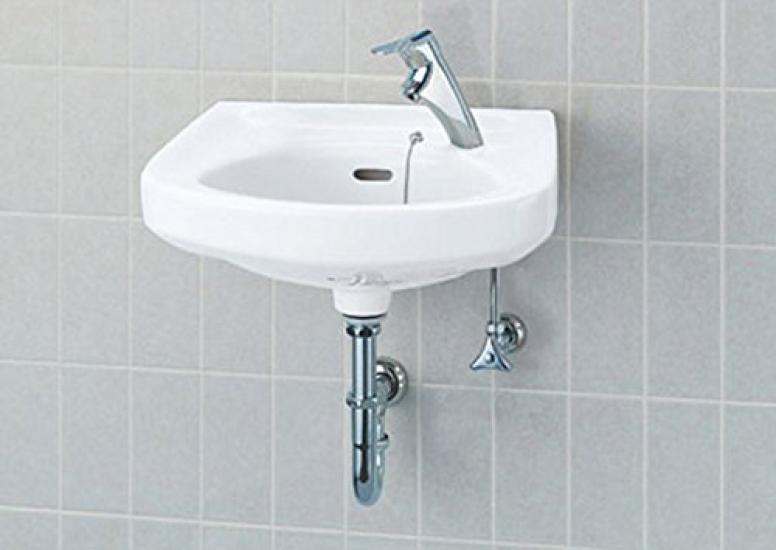 LIXIL INAX Small Washbasin with Sleeves Pure White YL-132AG/BW1