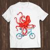 Oktopus auf einem Fahrrad Meme Lustiger Stil Kultfilm Musik Geschenk T-Shirt C653