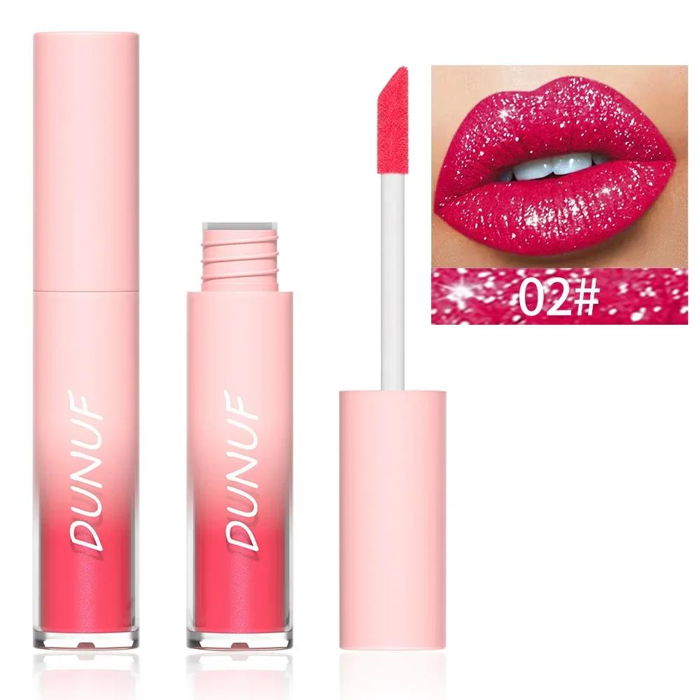 18 Color Sexy Red Diamond Glitter Lip Gloss Metallic Waterproof Long Lasting Matte Shimmer Liquid Lipstick Women Makeup Cosmetic