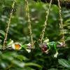 Whimsical Tree Hanging Sculpture 2Pcs Swing Frog Garden Statue with Hemp Rope, Ornament Beer/Wine Creative Landscaping Gifts for Outdoor Decor,