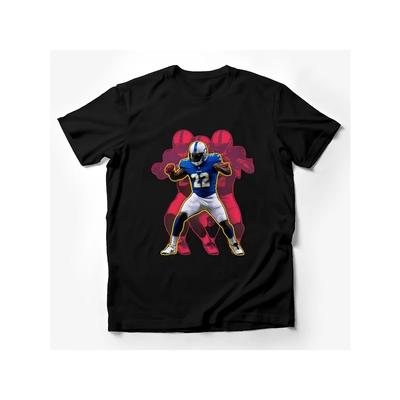 European Size Sports Football Players Graphic T-Shirts, Ambitious Sports Design Shirts, Casual Fan Clothing, Men's Football T-Shirts