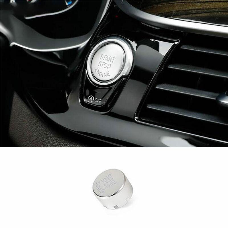 For BMW 5 Series G30 2018- ABS Silver Engine Start Stop Button Cover Ring