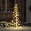 Christmas Tree with 160 LEDs Warm White 150 cm PET