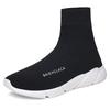 Brand Unisex Socks Shoes Breathable High-top Running Shoes Men's Casual Sneakers Mesh Stretch Fabric Slip-On Ladies Sports Shoes