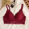 Bra seamless autumn and winter gathering lace sexy big red suit natal red wedding bride underwear