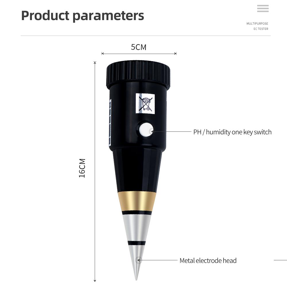 

Handheld Soil Tester 2 in 1 Soil Moisture PH Meter Professional Plant Flower Soil Humidity Water Analyzer for Garden Greenhouse