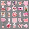 50 Pink Sheets Nordic-Style Cartoon DIY Planner Stickers - Waterproof Notebook Accessories, Perfect for Birthdays