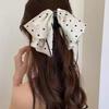 2026 Französischer Polka-Dot-Schleifen-Klammerclip für Damen - Hochwertiges Luxus-Haaraccessoire