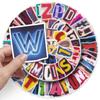 100 Sheets of Retro Graffiti Alphabet and Number Stickers for Phone Cases and Journals