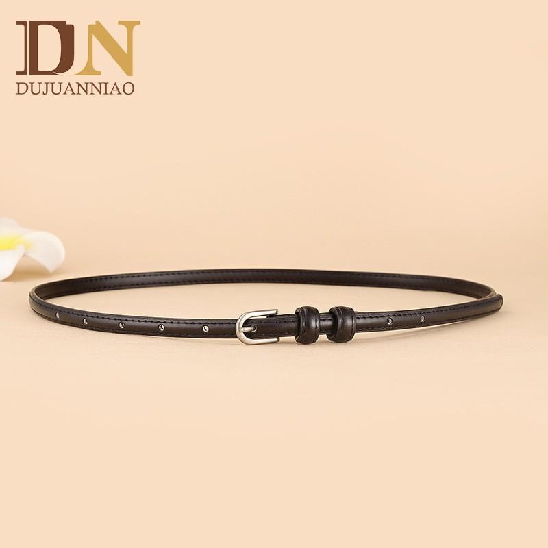Womens Thin Leather Belt Versatile Fashion Jeans Ins Style