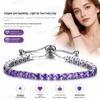 Women's Fashion Zirconia Paved Bracelet with Sliding Clasp - Elegant, Versatile Jewelry Gift