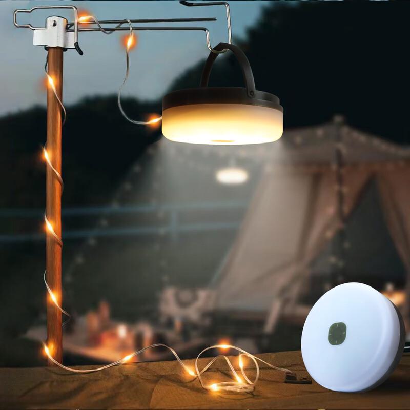 

Solar Outdoor Camping Light with 10M 100-LED Warm White String