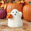 Halloween Ghost Felt Funny Decor Holding Pumpkin White Funny Ghost Ornaments For Desk Indoor Outdoor Home Festival Event Party