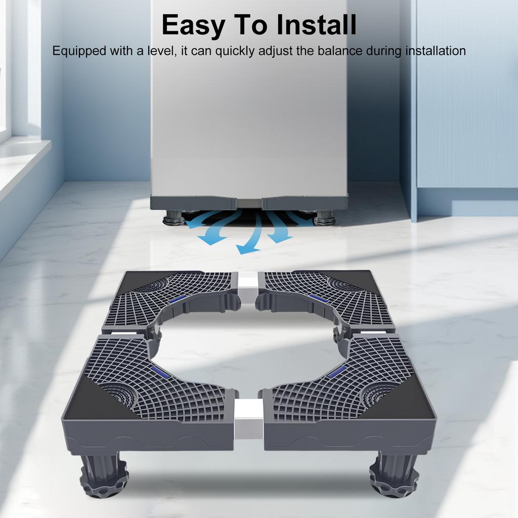 Washing Machine Base 4 Locking Wheels Height Increasing Base Pad for Refrigerator