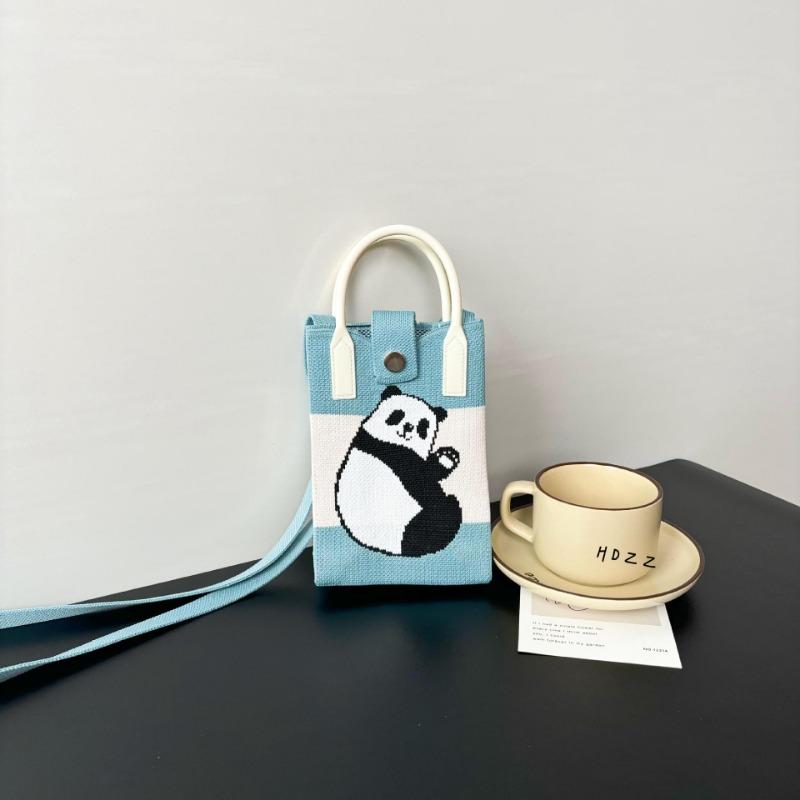 Premium Sense Ns Mobile Phone Bag New Cartoon Knitted Bag Dopamine Niche Versatile Messenger Shoulder Bag Handbag