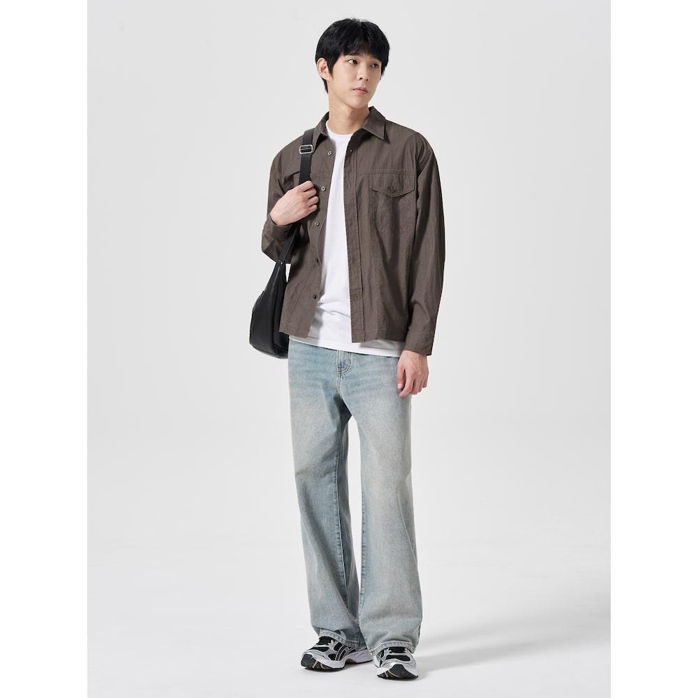 8SECONDS Vintage Washed Wide Fit Denim Pants Sky Blue