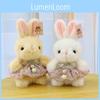 Rabbit Plush Toy With Soft Short Fur And Pp Cotton Filling For Kids Gift