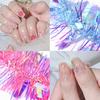 Nail Art Glass Film Paper Holographic Transfer Foil Decal Sticker Manicure Decor