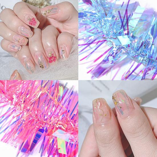 Nail Art Glass Film Paper Holographic Transfer Foil Decal Sticker Manicure Decor