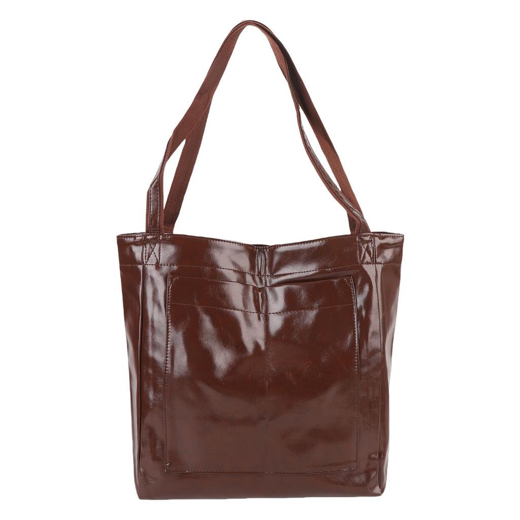 Women PU Leather Shoulder Handbag Fashion Ladies Vintage Handbag Purse Large Capacity Brown