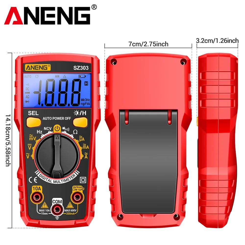 High Precision Tool Smart Digital Multimeter 1999 Count Professional AC/DC Voltage Current Electrical Data Retention ANENG SZ303