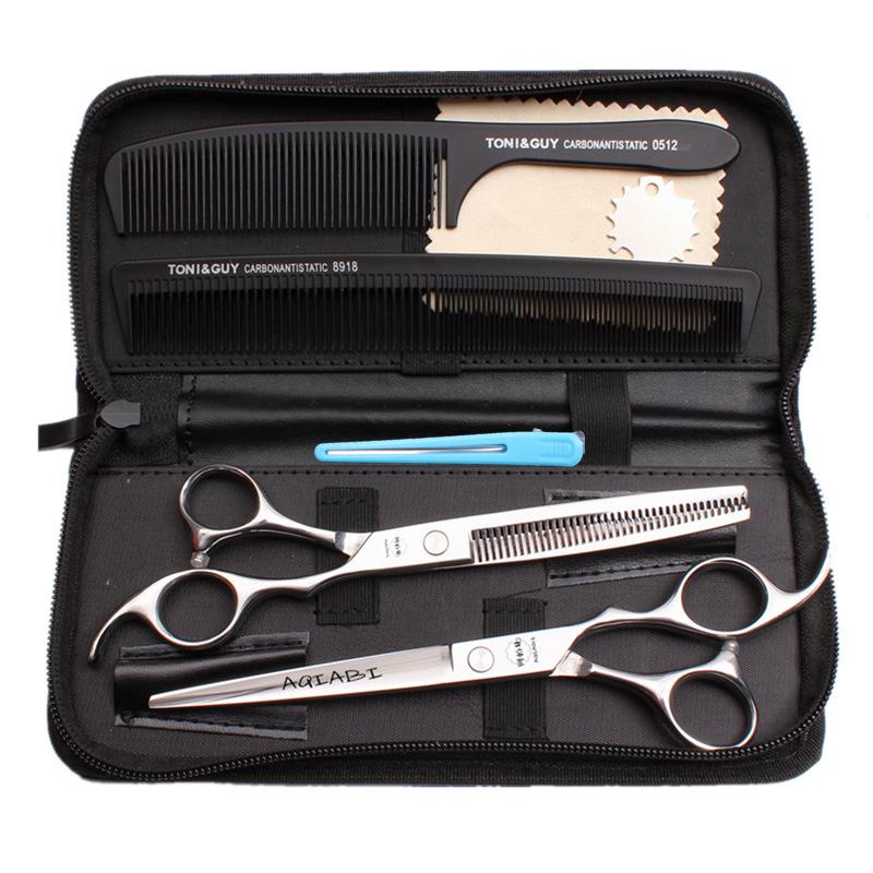 Professional Japanese Steel Hairdressing Scissors & Thinning Shears Set for Seamless Cuts & Bang Trimming