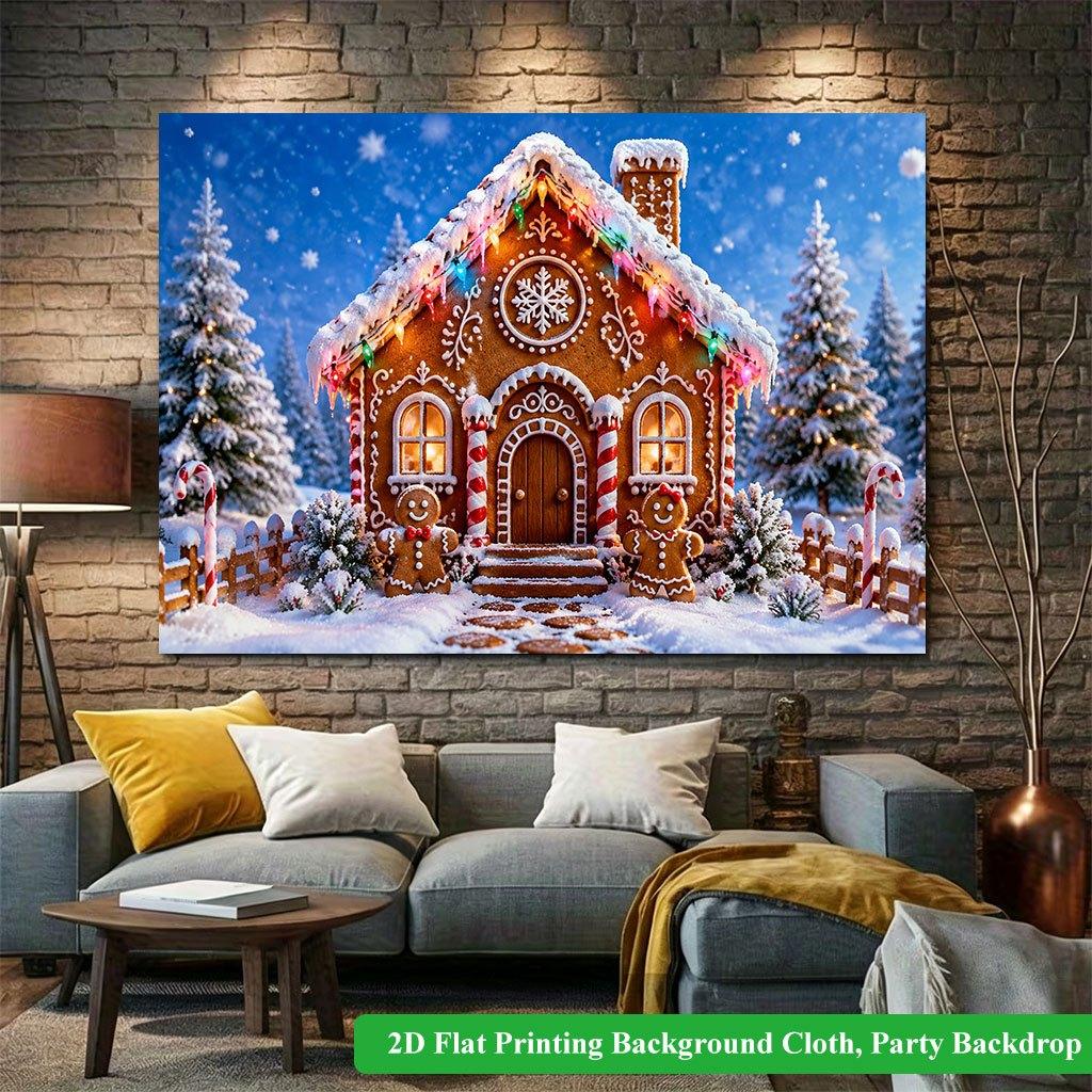 2D Flat Backdrop1pc Holiday Backdrop Banner Polyester Wall Decor For Living Room Bedroom Office Outdoor Decor Holiday Gift