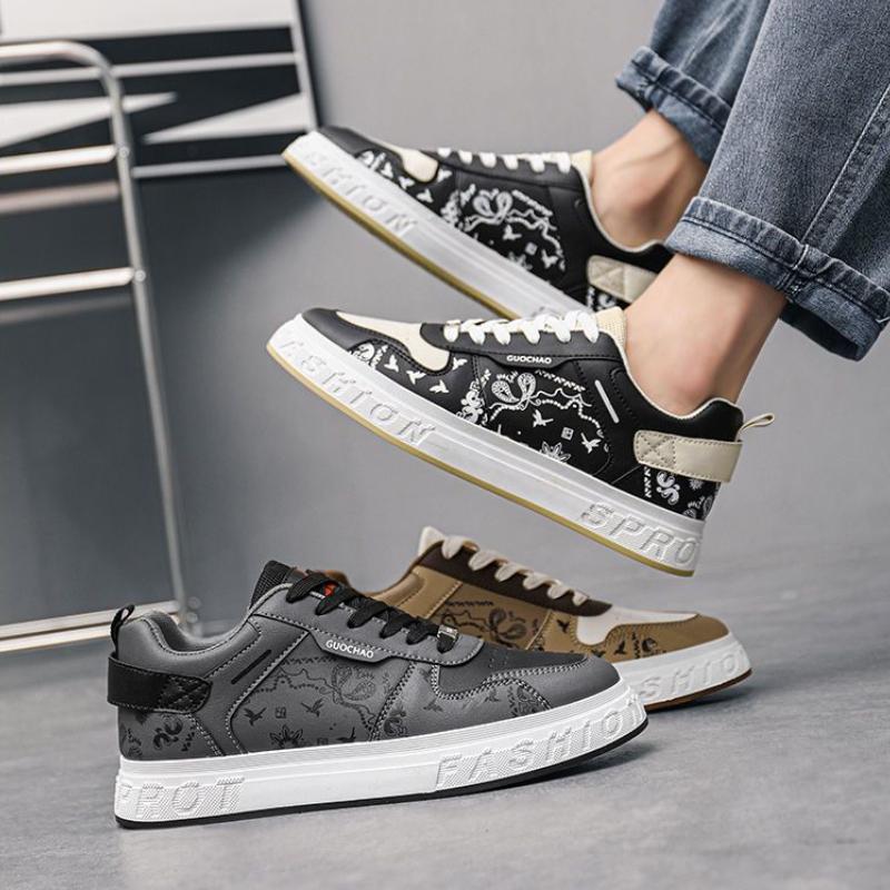 WTEMPO Značka Menšina Nekonfliktní Korejská Neformální Sportovní obuv Prodyšný trend Nízká pánská desková obuv Studenti mohou nosit ploché malé bílé boty