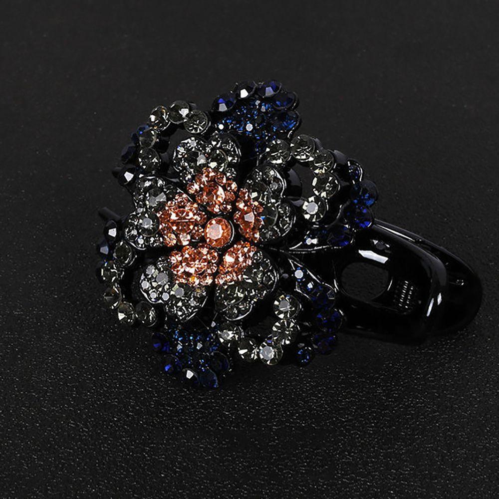Clip Headdress Female Flower Duckbill Clip Ponytail Holder Hair Accessories Rhinestone Hair Claw