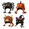 Snadný krok za krokem návod Háčkovací sada klobouku s vysoce landským skotem Halloween dýně pavouk kapuce sada DIY ruční výroba pro dospělé teenagery tematický projekt