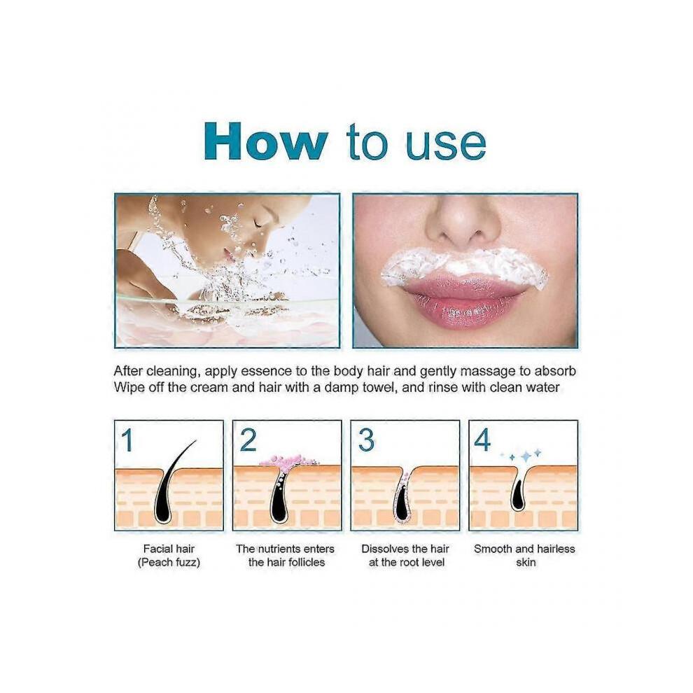 Eelhoe Painless Hair Removal Cream Face Arm Leg Back Underarms Bikini Line