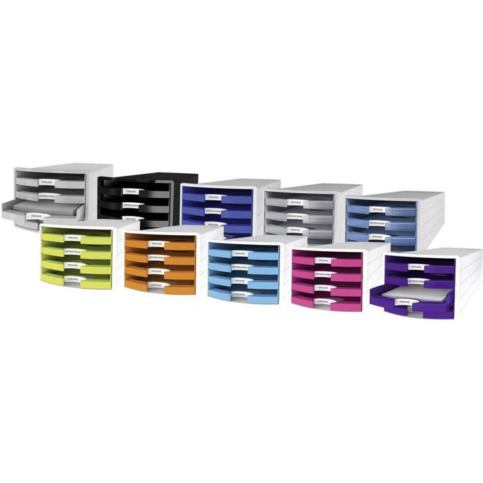 Caisson À Tiroirs - HAN - 1013-57 - Blanc - 4 Tiroirs - Bureau Contemporain