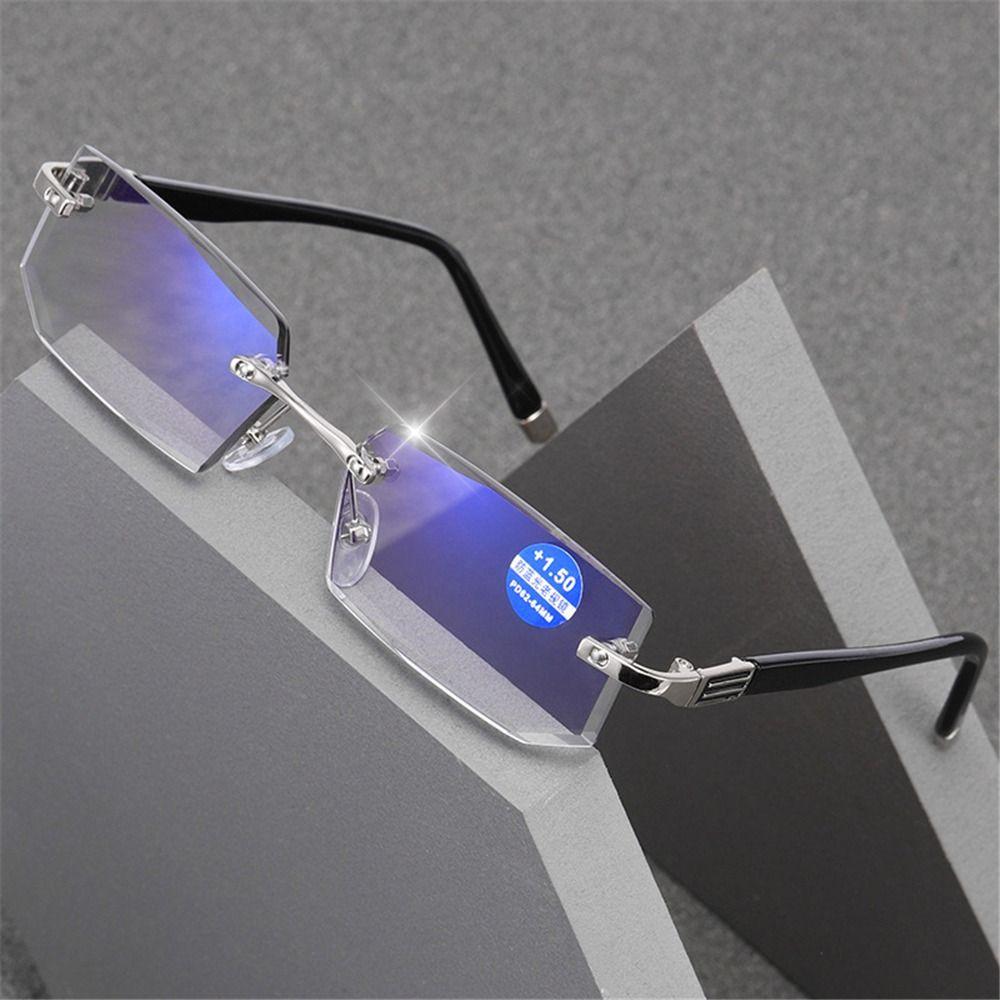 Lesebriller Anti Blue Rays Presbyopia Goggles Dame Vintage Rimless Eyewear