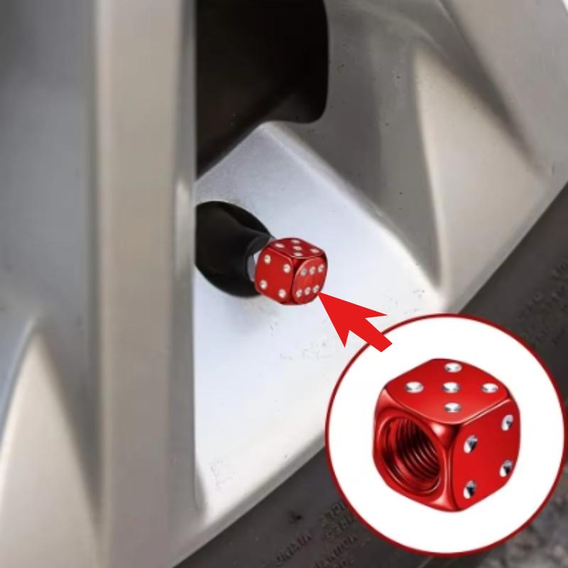 Aluminum Dice Tire Valve Caps Wheel Stem Tyre Tire Car Truck Motocycle Bike Dustproof Air Valve Dust Cap Cover Auto Accessoires