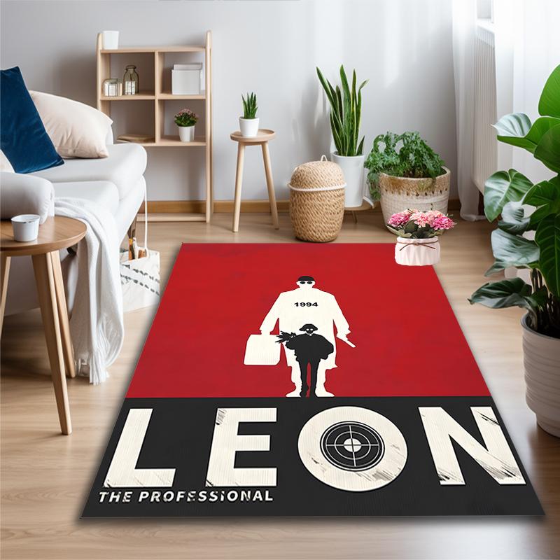 1pc Office Carpet, Leon Man Portrait Chair Rug, Living Room Printed Area Rug, Home Chair Floor Mat