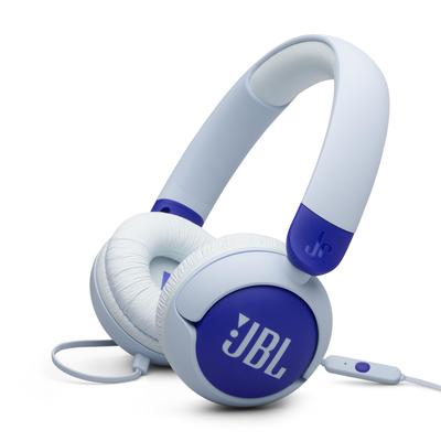JBL Junior 320 / Kids' / On-Ear Headphones / Volume Control / Built-in Microphone / Customizable Stickers Included / Blue / JBLJR320BLU