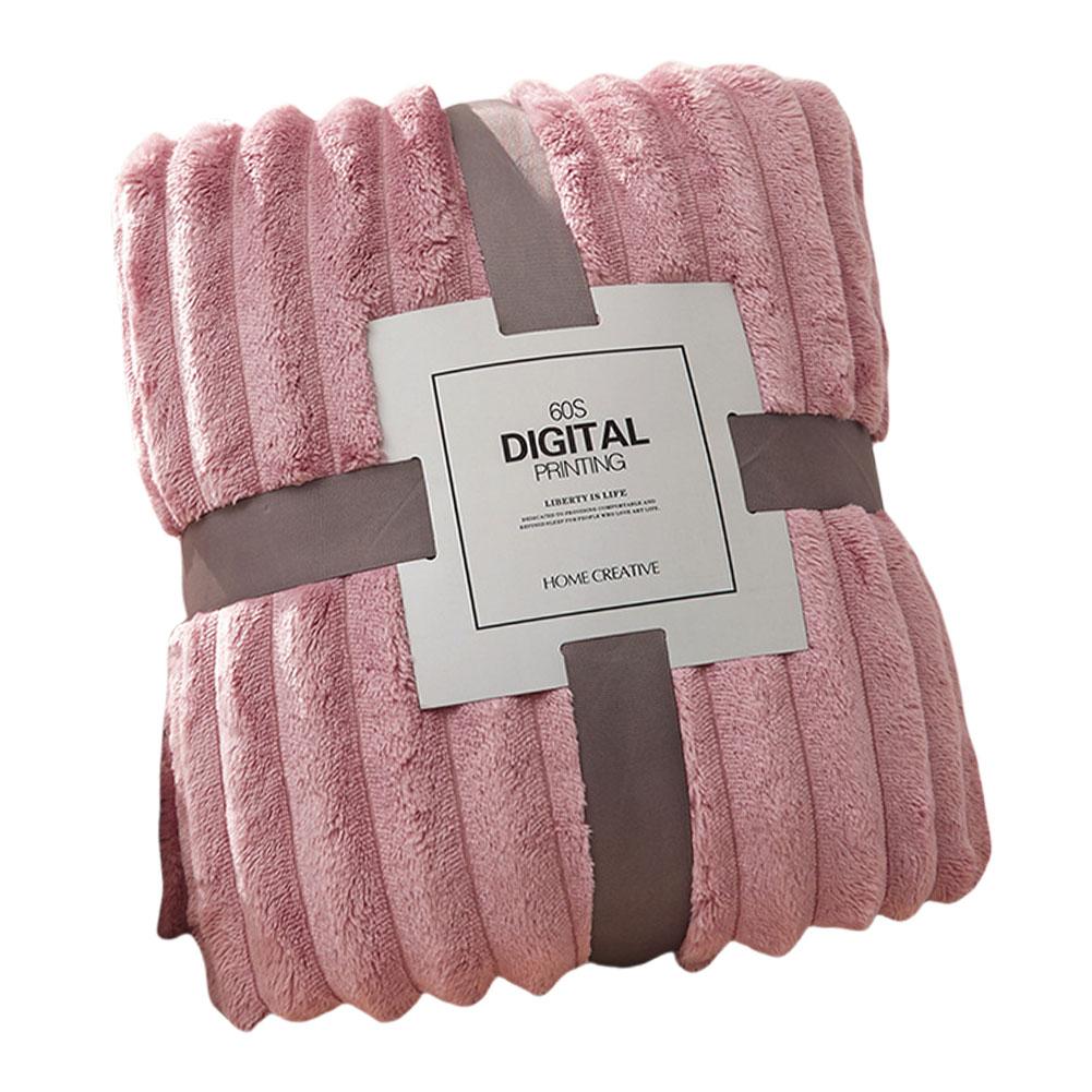 Cozy Plush Blanket Solid Color Faux Fur Throw Blanket Thickened Fleece Blanket Soft Nap Blankets for Couch Sofa