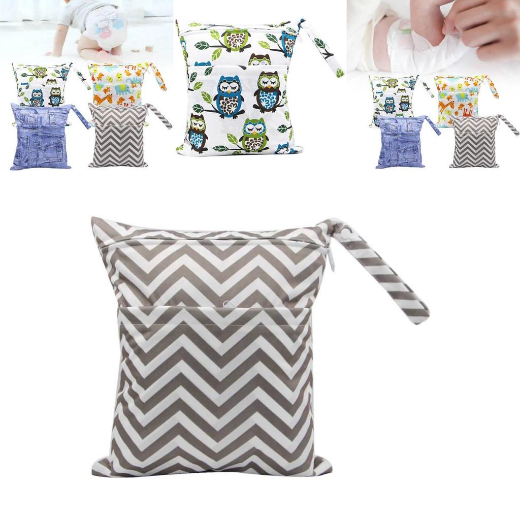 Durable Asenappy Digital Print Baby Diaper Bag With Waterproof Dual Zippers