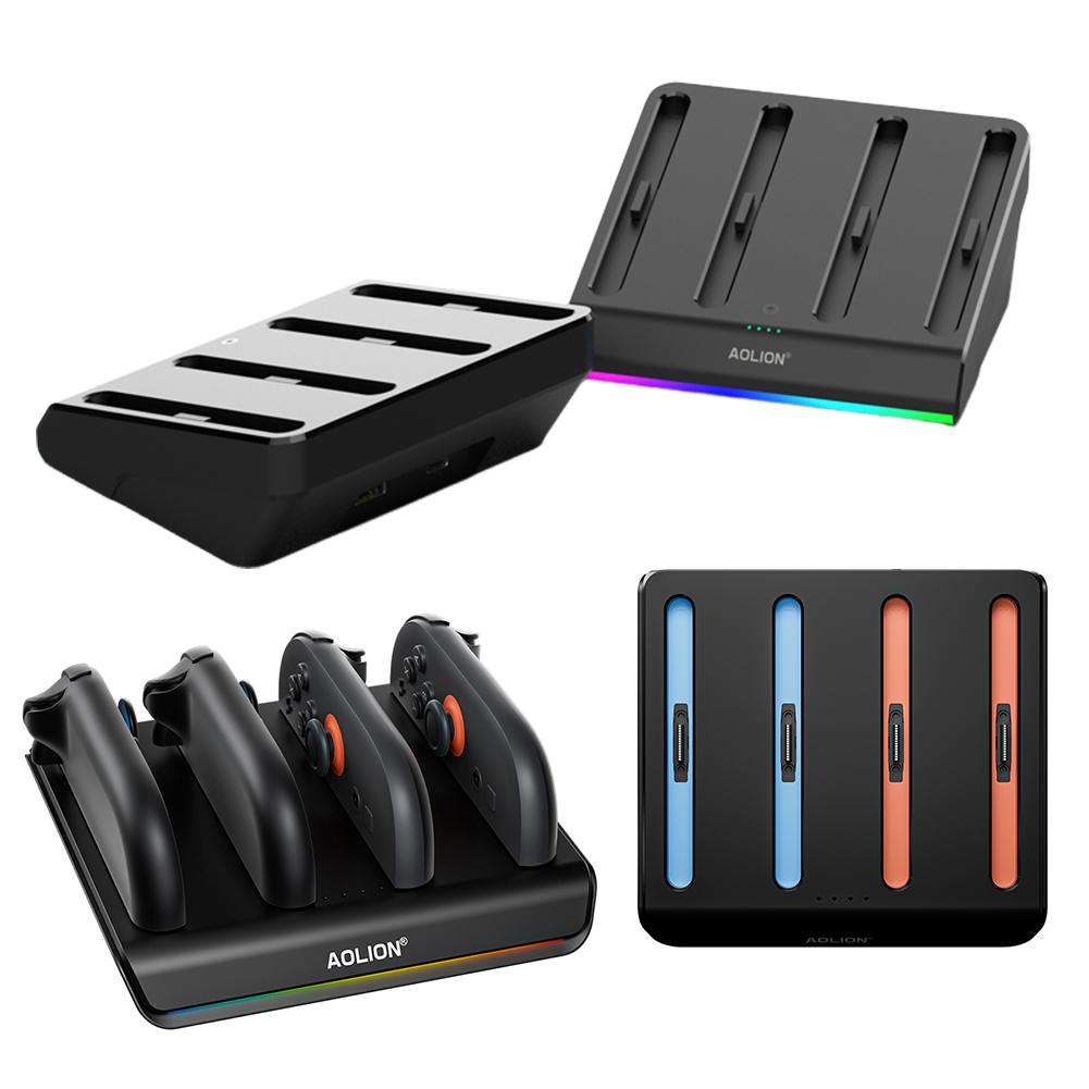 Charging Dock 4 In 1 Charging Station with RGB Lights Charger Stand Station for Nintendo Switch2 Accessories