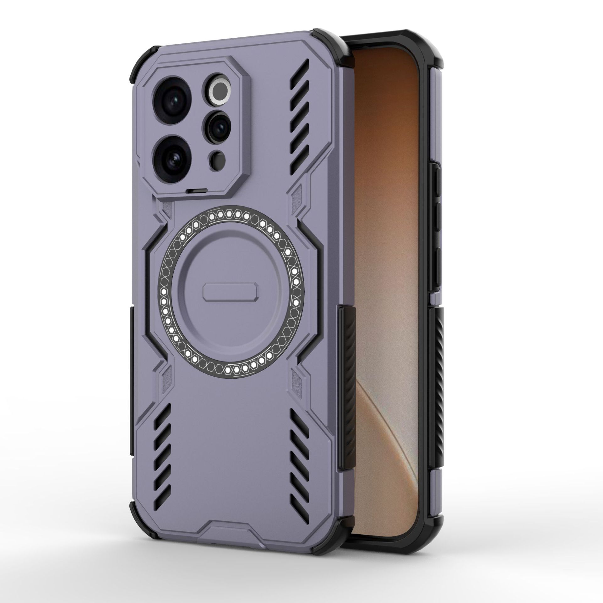 

For For Vivo V70/V70E Lite/S50 Magnetic Case,Heat Dissipation Shockproof Phone Cover for Vivo V70/V70E Lite/S50 фіолетовий