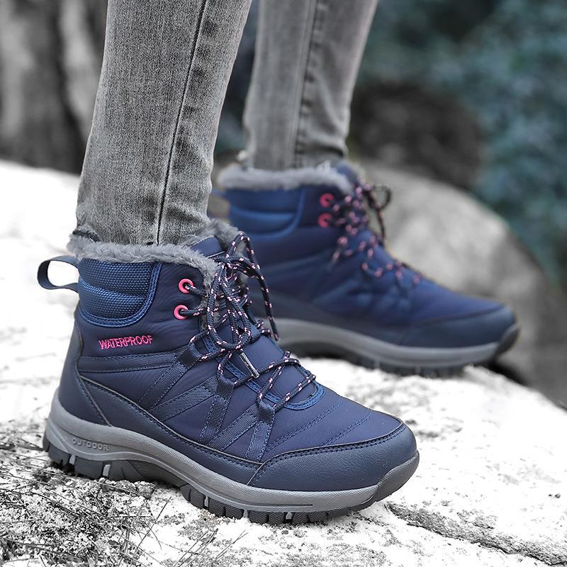 

Женские зимние сапожки. Теплые, износостойкие и удобные ветронепроницаемые ботинки для улицы. 40 темно-синий