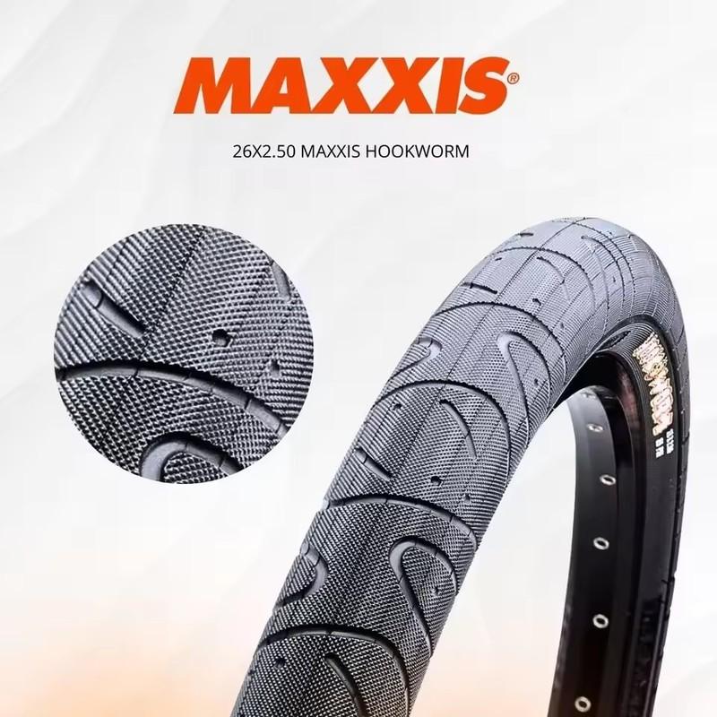 Pneu de Bicicleta MAXXIS Hookworm 26 x 2.5 BMX com Talão de Aço Pneu Clincher para Rua Park vert Flatland Tamanhos 20 polegadas 24 26 27.5 ou 29