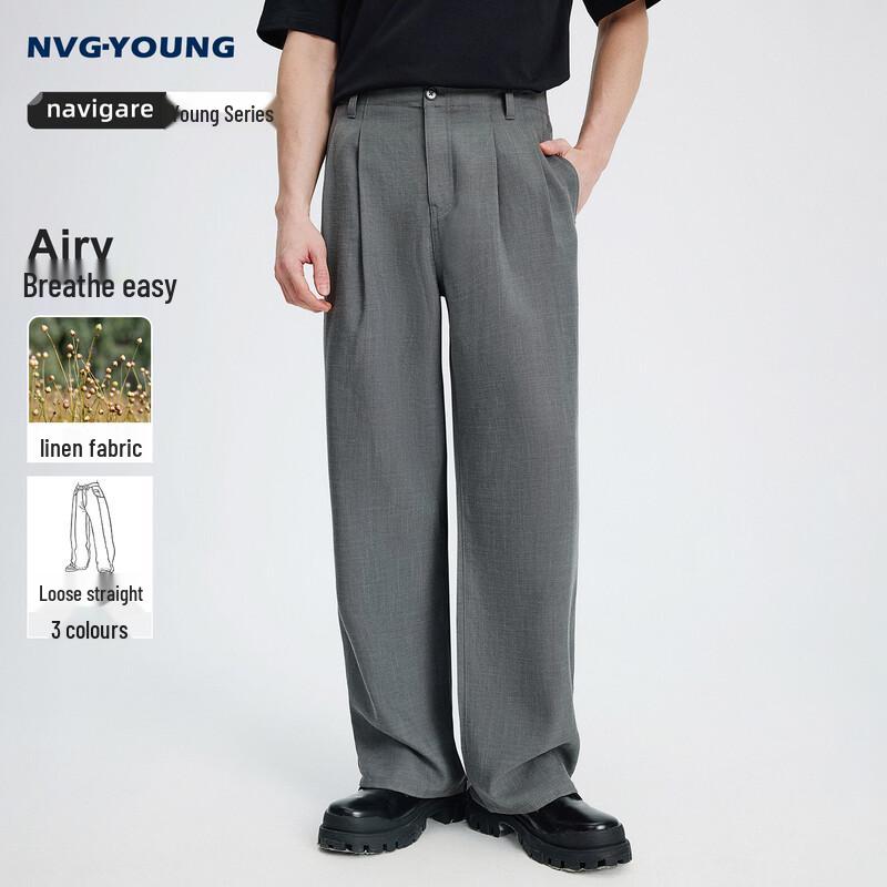 Navigare Men s Straight Fit Casual Trousers 36