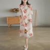"2024 Summer Retro Ethnic Style Cheongsam Dress - Fashionable Cotton & Linen Skirt for Women"