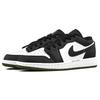 Jordan Air Jordan 1 Amortiguación de Cuero, Resistentes al Desgaste Caña Baja Zapatillas de Baloncesto Vintage Unisex Negro Blanco 553558-092(Equipo425-)