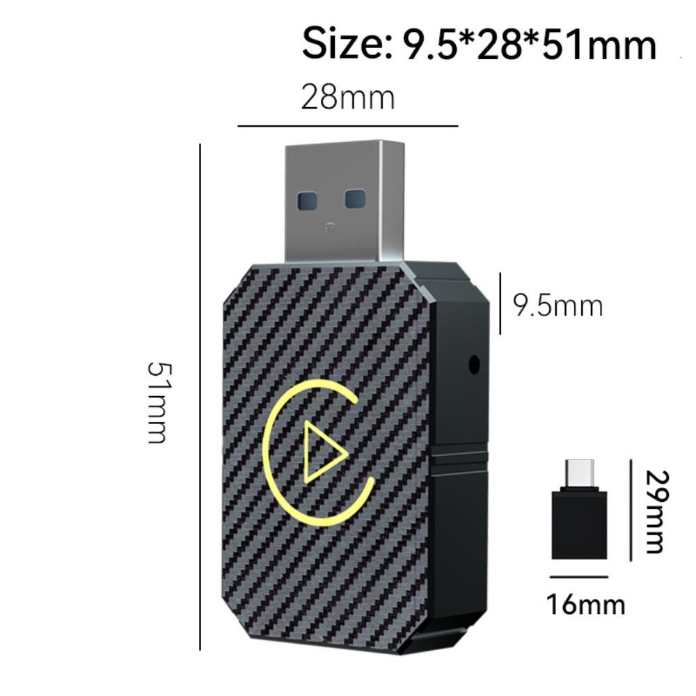 Wireless CarPlay Adapter Box Convert Wired to Wireless CarPlay Android Auto for iPhone Car Stereo