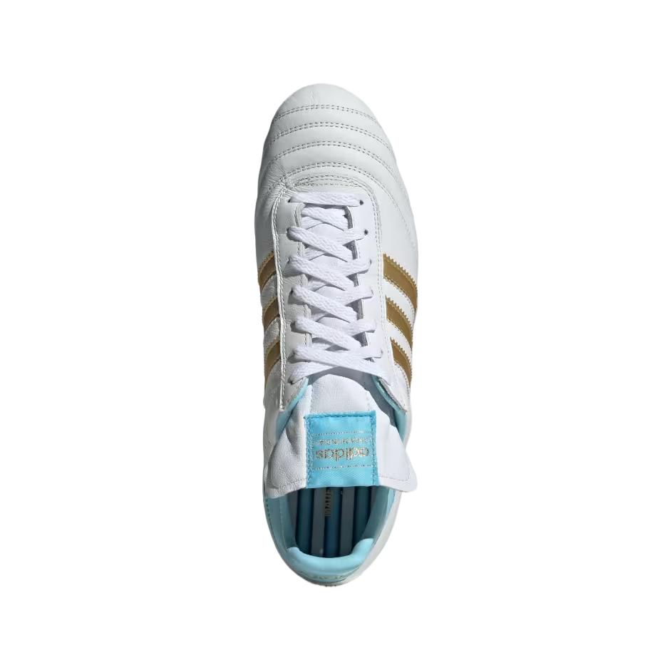 adidas COPA MUNDIAL Футбольные бутсы Мужские Низкие Облачный Белый/Ледяной Синий/Золотой Металл KJ3523