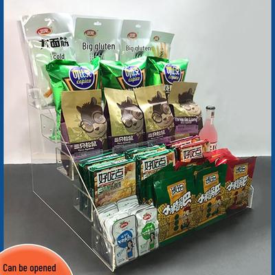 Étagère d'exposition pour snacks de thé au lait pour comptoir de supermarché