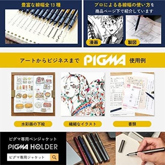 Sakura Craypas Water-based Pen Pigma Black 3-piece Set ESDK-3A
